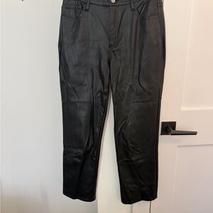 Black Faux Leather Pants